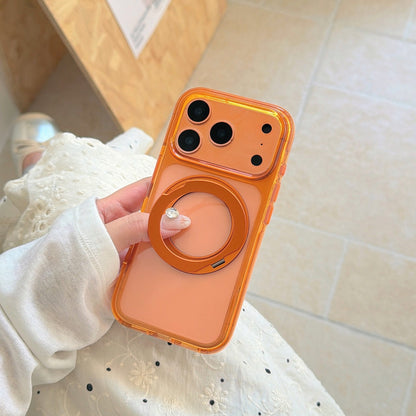 360° Rotating Ring Stand Transparent Acrylic Jelly Case