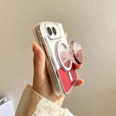 Magnetic Cherry Red Splash Case for iPhone Duo