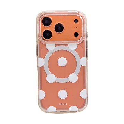 Macaron Four-Color Polka-Dot Magnetic Rounded-Edge Air-Cushion Double-Sided IMD Case