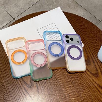 Four-Color Gradient Air-Cushion Ring Stand Case